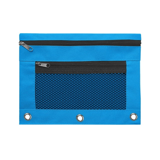 Btomtd 10pc Cloth Eyelet Binder B5 Office Storage File Bag With Three Holes And Zipper Pen Bag, D