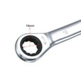 thumbnail image 4 of Unique Bargains Double Box End Ratcheting Wrench (17x19mm) Metric 72 Teeth 12 Point Ratchet Spanner Tools, CR-V, 4 of 5
