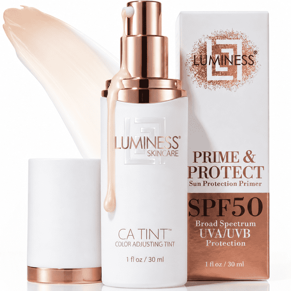 LUMINESS Color Adjusting Tinted Moisturizer with SPF 2PC Kit – Hydrating Skin Tint w/Sheer Coverage, Lightweight Daily Face Moisturizer, Natural Finish, Includes Broad Spectrum SPF 50 Face Sunscreen