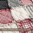 thumbnail image 5 of JCS Peppermint Red and White Tartan Plaid Homespun Cotton Fabric - Sold by the Yard, 5 of 5