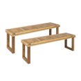 thumbnail image 2 of Outdoor Dining Bench Pair | Functional in Patio Spaces | Durable Hardwood Acacia | Protects from UV and Water, 2 of 6