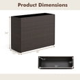 thumbnail image 3 of Costway 2 PCS 24" Tall PE Rattan Planter Box with Removable Liner for Front Porch Patio, 3 of 10