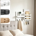 thumbnail image 1 of MTBLYS Wall Mounted Storage Rack Wood Organizer Mail Keys Small Items Holder Home Wall Decor Entryway Bedroom, 1 of 7