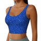 thumbnail image 2 of Balery Blue Circles Mosaic Sujetadores deportivos con espalda cruzada para mujer, acolchados, sin costuras, de alto impacto, ideales para yoga, gimnasio, entrenamiento y fitness.-Small, 2 of 8