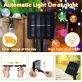 thumbnail image 3 of Light Chain Solar Outside, Colorful Led Light Chain Outside Crystal Ball 12m 100 Leds 8 Modes Ip65 Waterproof For Garden Trees Terrace Courtyard House Party Christmas Decoration Energy Class A +++, 3 of 7