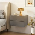 thumbnail image 2 of Costway 1 Table de Chevet Flottante avec Tiroir Rangement Étagère de Chambre Moderne Grise, 2 of 10