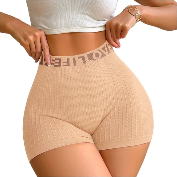 HKYNLAG Women's Boyshorts Panties Seamless High Waisted Boxer Briefs for Ladies Underwear Shorts Complexion S