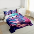 thumbnail image 3 of Manfei Girly Pink Axolotl Full Size Comforter Sets, Kawaii Cartoon Sealife Bedding Comforter Set, Marine Ocean Coral Reversible Bedding Sets, Ultra Soft Home Decor, 3pcs, 3 of 8