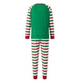 thumbnail image 5 of EYIIYE Matching Christmas Pajamas For Family, Baby Romper/Santa Letter Print Long Sleeve Tops + Stripe Long Pants Sleepwear Suit, 5 of 10