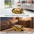 thumbnail image 4 of Iauyy Pet Couch Donut Cat Bed for Indoor Cats/Small Dogs Washable & Machine with Non-slip Bottom Calming Cat Furniture, Sunflower (S), 4 of 8