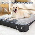 thumbnail image 3 of BOFNL Orthopedic Dog Beds with Pillow for Large Dogs, Thick Soft Pet Mattress, Washable & Non-Slip Bottom, up to 70 lbs, 39"x30"x8", Gray, 3 of 10