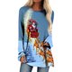 thumbnail image 1 of Blusas Navideñas Para Mujer Blusas de Manga Larga Camisas Tipo Túnica Informales Con Cuello Redondo Odeerbi ODB183150, 1 of 5