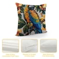 thumbnail image 4 of GOSMITH Leaf Throw Pillow Cover Parrot Bird Plant Flower Petals Hand Drawn Green Decorative Square Big Washable Soft Patterned Sofa Outdoor Bed Dorm Living Room Pillow Cases White, 4 of 5