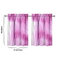 thumbnail image 4 of Watercolor Pink Oil Painting Kitchen Curtains - Vintage Tier Cafe Curtains for Bathroom Living RV Rod Pocket Window Drapes 36 Inch 2 Panels Set 28"x36" Window Treatment Tiers, 4 of 4