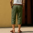 thumbnail image 4 of Men'S Cropped Pants Straight Leg Casual Trousers Multi Color Lightweight Summer Outdoor Beach Vacation Daily Bottoms, 4 of 4