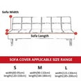 thumbnail image 4 of Funda de sofá plegable geométrica negra, fundas de sofá de LICRA elásticas, fundas de asiento doble para sala de estar, estampado geométrico, 4 of 5