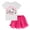 Gray / fuchsia, birthday girl, variant on Hello Kitty Hello Kitty Keroppi Kuromi Tank Top and Satin Skirt Outfit Set Tie Dye Toddler to Big Kid