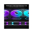 thumbnail image 4 of Phanteks D30-140 DRGB PWM FAN 3Pack, Premium D-RGB Performance Fans, ARGB/DRGB lighting, Daisy-chain Fan Linking system, Black, 3Pack, 4 of 5