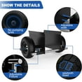 thumbnail image 6 of Moving Adjustable Panel Dolly, 2 × 10" Heavy Duty Solid Rubber Tires Wheels 1000LBS Load for Panel/Slab/Plywood/Door/Granite/Drywall Material Handling and More - Black, 6 of 9