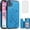 Blue, variant on Asuwish Compatible with iPhone Xs X 10 10s Wallet Phone Case Tempered Glass Screen Protector and Flower Card Holder Stand Cell Cover for iPhoneX iPhoneXs iPhone10 i PhoneX SX 10x 10xs X’s Men Purple