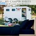 thumbnail image 2 of RV Short Queen 60" X 75" Sheet Set 600 Thread-Count 100% Egyptian Cotton 10-Inch Deep Pockets - Made for RV - Navy Blue Color, 2 of 7