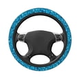 thumbnail image 5 of Cauagu Blue Glitter Print Car Steering Wheel Cover - Universal Car Accessory for Diverse Cars for Steering Wheel with a Diameter of 14.5"-15", 5 of 7