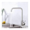 thumbnail image 1 of Grifo de cocina Mezclador monomando de fregadero Caño giratorio Mezclador de cocina en acero cepillado Contemporáneo de alta calidad, 1 of 5