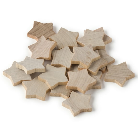 6 Packs: 20 ct. (120 total) 1" Wood Stars by Make Market