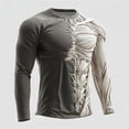 thumbnail image 5 of IWRICH 3D Printed T Shirts for Men Funny Long Sleeve Tshirts Graphic Casual Streetwear Tees 02-Light Gray M, 5 of 5