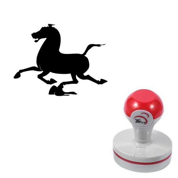 Retro Chinese Horse Self-Inking Photosensitive Planner Scrapbooking Stamps
