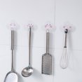 thumbnail image 4 of Graflsoa 4-Pack Cloud-Inspired Adhesive Hooks for Damage-Free Wall Mounting, 3kg Capacity, PVC & PS Material, Easy Installation for Doors & Walls, 4 of 6