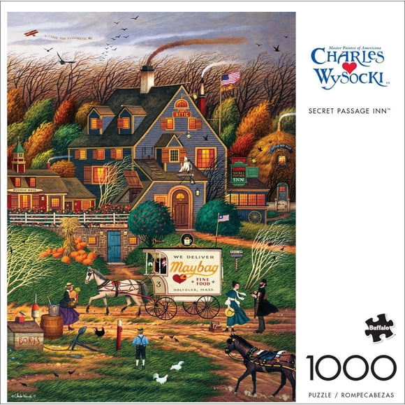 Buffalo Games - Charles Wysocki - Secret Passage Inn - 1000 Piece Jigsaw Puzzle