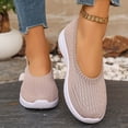 thumbnail image 5 of Women's Breathable Knit Loafers Casual Low Top Slip On Sneakers Wedge Comfortable Non Slip Dress Shoes Purple Size 8.5, 5 of 7