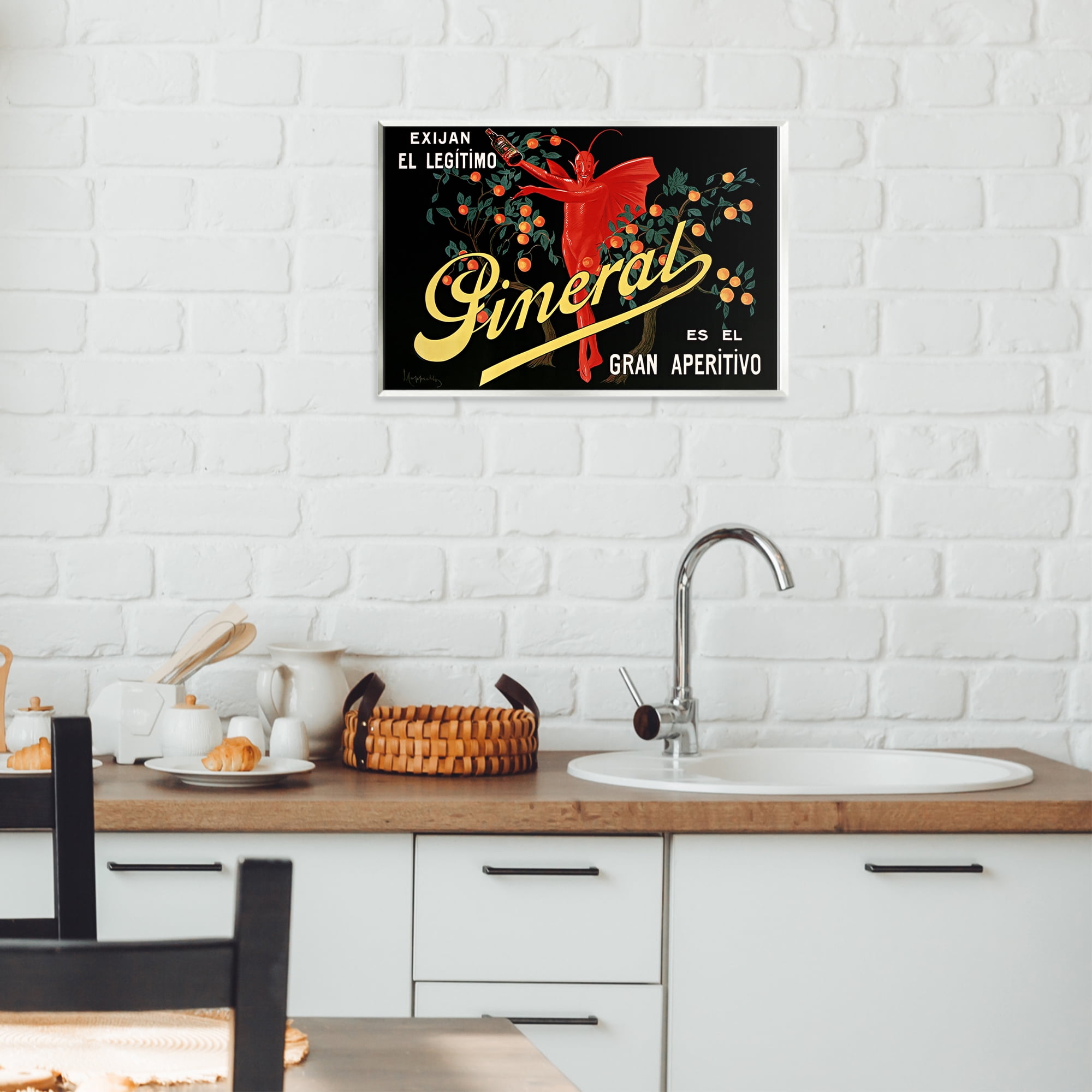 Stupell Industries Aperitif Poster with Character Wall Plaque Art, design by Leonetto Cappiello