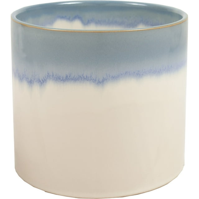 Set of 4 6"Pot Size Reykjavik Blue Reactive Glaze Ceramic Planter