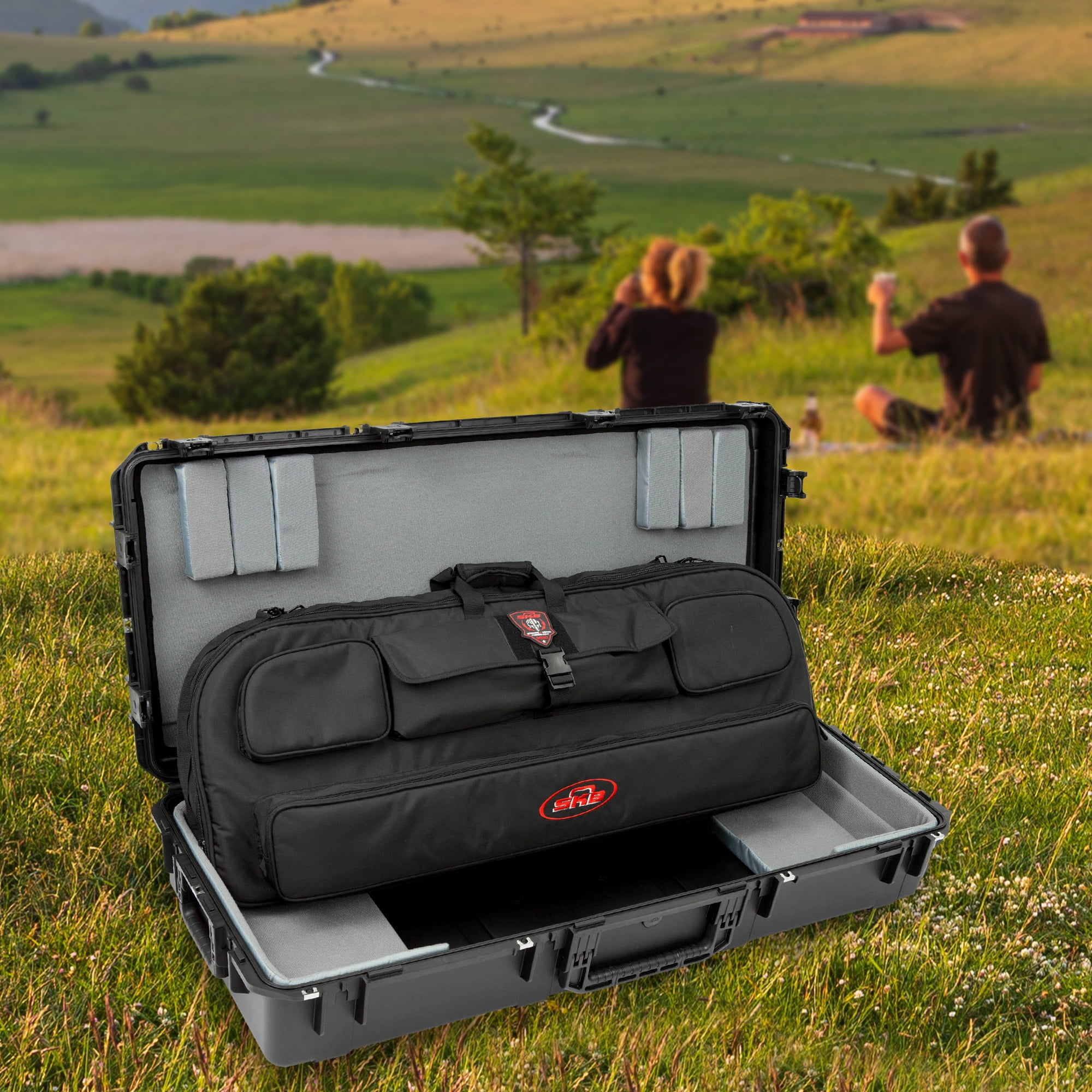 SKB Hard Protective Storage Case w/ Rolling Wheels for Gear Equipment, iSeries, Dark Gray