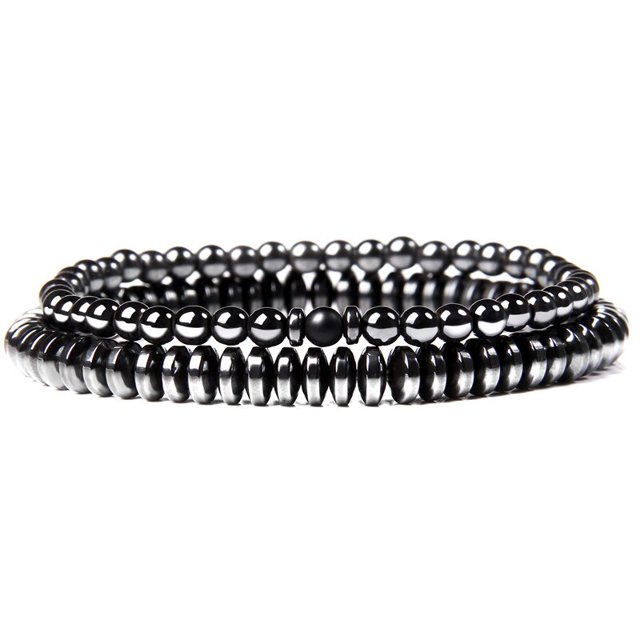 Pulsera de hombre con cuentas de piedra Natural a la moda, cuentas de ónix de Lava negra multicapa, pulsera Punk, brazaletes, joyería para mujer, regalo para parejas Tan Jianjun unisex