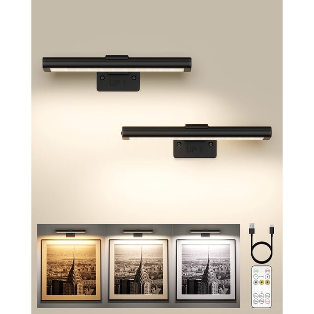Picture Light EZVALO, recargable, 2400 mAh, con mando a distancia de 20 cm, color negro