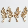 thumbnail image 3 of 10 botones planos con flores de diamantes de imitación para accesorios de boda, fiesta y vestido, dorados, 3 of 8
