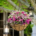 thumbnail image 2 of 2 Pack 20 Inch Extra Large Deep Hanging Planters for Outdoor Plants Watering Hanging Baskets Flower Pots with Coco Liners Metal Hanging Plant Holder for Porch Balcony Garden Decor, 2 of 7