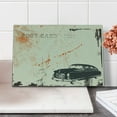 thumbnail image 2 of Vintage Car Cutting Board, Art with Classic Old Fashioned Car on the Street Vintage Postcard Style Design, Decorative Tempered Glass Cutting and Serving Board, Small Size, Beige Black, by Ambesonne, 2 of 5