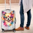 thumbnail image 4 of Watercolor Drip Chihuahua Pop Art Colorful Portrait Artwork Travel Luggage Cover Dog Lover Gifts Idea Suitcase Dust Protective Decor - 01009, 4 of 5