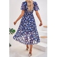 thumbnail image 2 of Vestido PRETTYGARDEN Cruzado con Cuello en V, Floral, con Cinturón, Talla M, 2 of 7