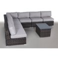 thumbnail image 4 of Living Source International Ensemble Sectionnel 8 Pcs avec Coussins en Espresso/gris, 4 of 4