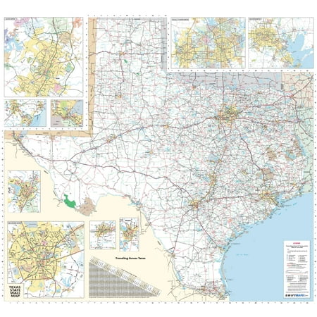 36x48 Texas State Official Executive Laminated Wall Map - Walmart.com