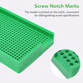 thumbnail image 2 of Screw Collection Tray, Uniform Aperture V Shaped Hole Smoothly Easy to Identify Screw Organization Plate for Maintenance Work(3‑3.5mm/0.12‑0.14in (273 Hole)), 2 of 5