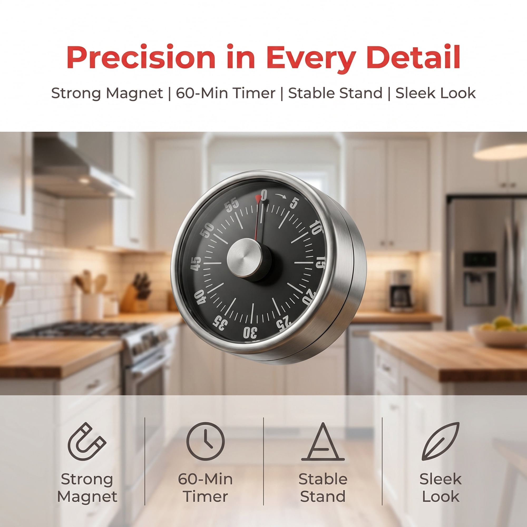 Unique Bargains Loud Alarm Magnetic Backing Timer for Cooking and Exercise Black-A