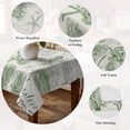 thumbnail image 5 of Sage Green Coastal Table Cloth Waterproof Tablecloths, Coral Starfish Nautical Compass Tablecloth Dining Table Cover for Kitchen Party Tabletop Outdoor, Square Tablecloth 54x54 Inch, 5 of 9