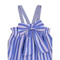 thumbnail image 4 of Sylvamorning Summer Striped Big Bowknot Tank Top + Solid Color Ruffle Shorts, 4 of 6