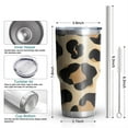 thumbnail image 6 of 30oz Leopard Print Pattern Tumblers Stainless Steel Tumbler with Lid and Straw,Vacuum Insulated Double Wall Travel Tumbler Cups Mug with Cleaning Brush for Coffee,Tea, 6 of 7